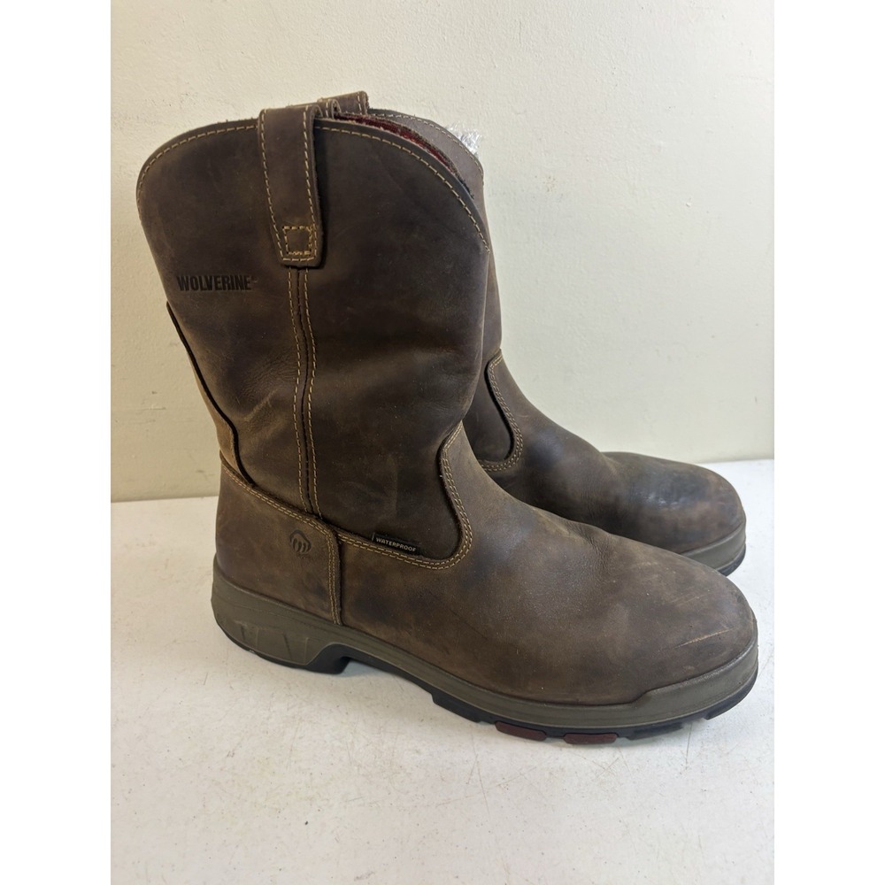 Wolverine Cabor Wellington Brown Slip Resistant Boots W10319 Men's Size 14 EUC